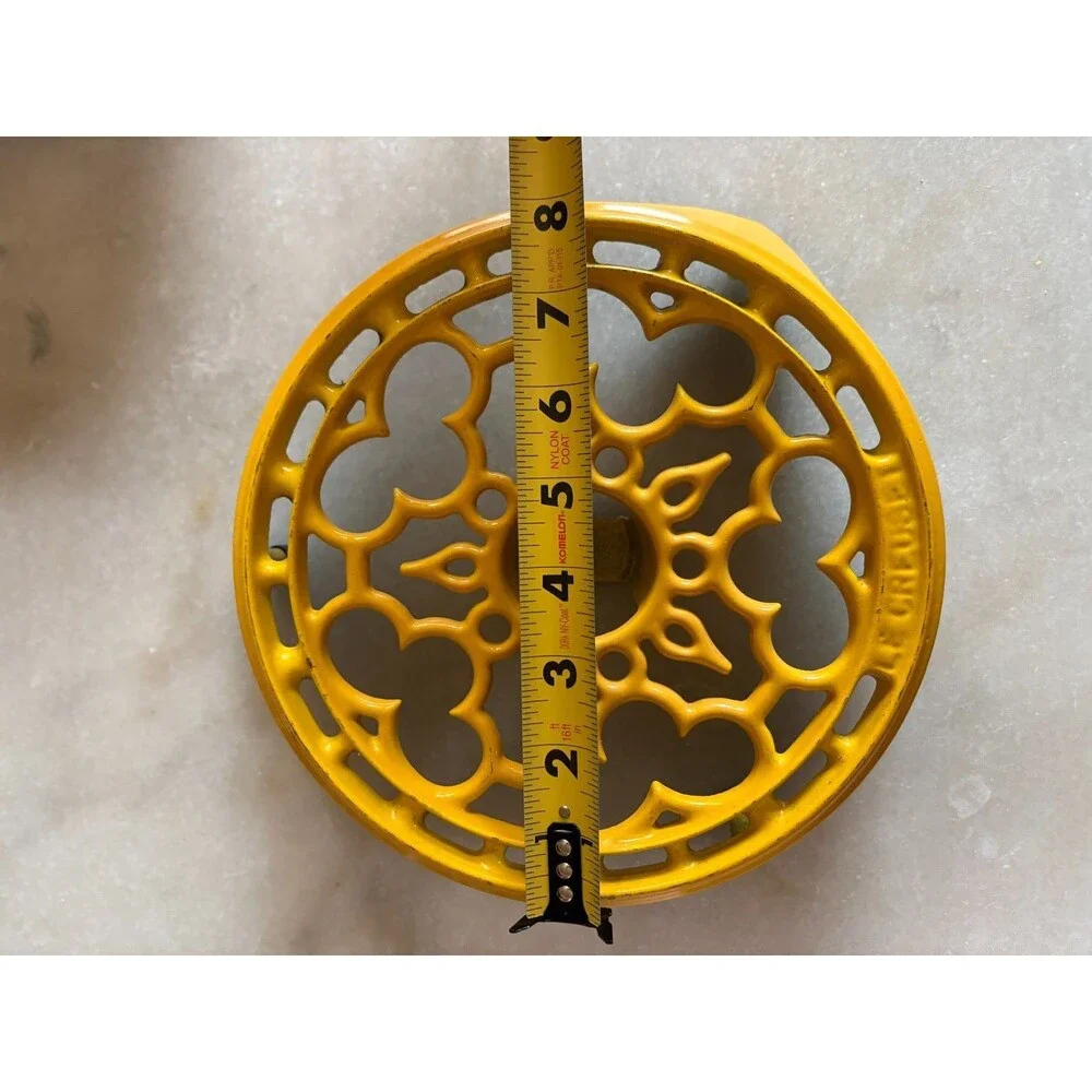 Vintage Le Creuset Yellow Cast Iron Enamel Trivet 8